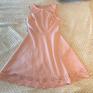 Pink cutout mini dress